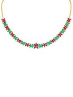 Peora Gold-Plated CZ-Studded Necklace & Earrings - Image 5