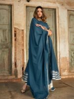 BERRY SPARY COTTON BLUE ANARKALI