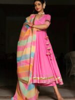 ROSE PINK COTTON ANGRAKHA SET
