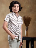 BACHPAN CHANDAN COTTON HAND BLOCK SHIRT - Image 2
