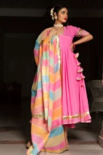 ROSE PINK COTTON ANGRAKHA SET - Image 2