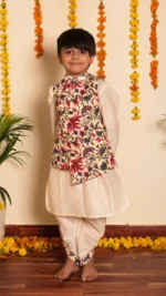 BACHPAN GARDEN ROSE KURTA DHOTI SET - Image 2