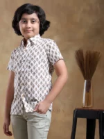 BACHPAN CHANDAN COTTON HAND BLOCK SHIRT - Image 3