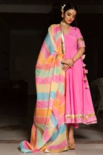 ROSE PINK COTTON ANGRAKHA SET - Image 3