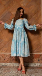 PEONY WHITE PURE COTTON DRESS - Image 4