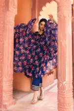 MANJARI ORGANZA PHOOL JAAL ANARKALI SET - Image 4