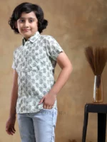 BACHPAN PARIKSHIT HAND BLOCK COTTON SHIRT - Image 4