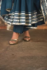 BERRY SPARY COTTON BLUE ANARKALI - Image 5