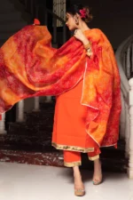 BLOOM ORANGE COTTON SUIT SET - Image 5