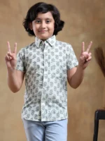 BACHPAN PARIKSHIT HAND BLOCK COTTON SHIRT - Image 5