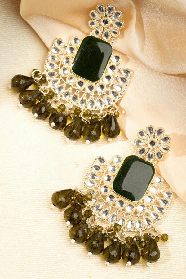 Priyaasi Gold-Plated Contemporary Drop Earrings