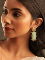 Rubans Gold-Plated Geometric Drop Earrings - Image 2