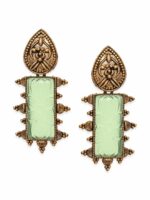 Rubans Gold-Plated Geometric Drop Earrings - Image 3