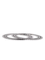 Rubans Set of 2 Vintage Oxidized Silver Plated Bangles - Image 3