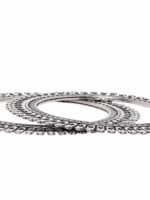 Rubans Set of 2 Vintage Oxidized Silver Plated Bangles - Image 5