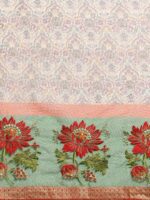 SANGAM PRINTS Floral Embroidered Silk Blend Kota Saree - Image 5