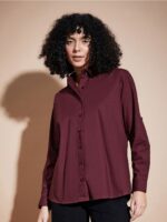 SASSAFRAS BASICS Roll-Up Sleeves Oversized Pure Cotton Shirt