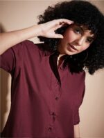 SASSAFRAS BASICS Roll-Up Sleeves Oversized Pure Cotton Shirt - Image 2