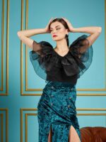 SASSAFRAS Black V-Neck Top - Image 7