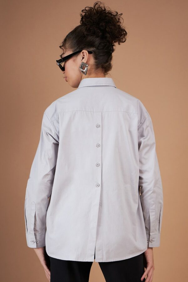 SASSAFRAS Grey Pure Cotton Casual Shirt