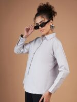 SASSAFRAS Grey Pure Cotton Casual Shirt - Image 3