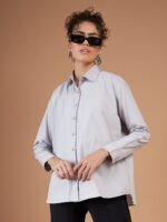 SASSAFRAS Grey Pure Cotton Casual Shirt - Image 5