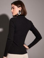 SASSAFRAS High Neck Cut Out Top - Image 4