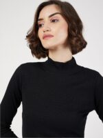 SASSAFRAS High Neck Mini Sheath Sweater Dress - Image 2