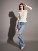 SASSAFRAS Ribbed Round Neck Top - Image 5