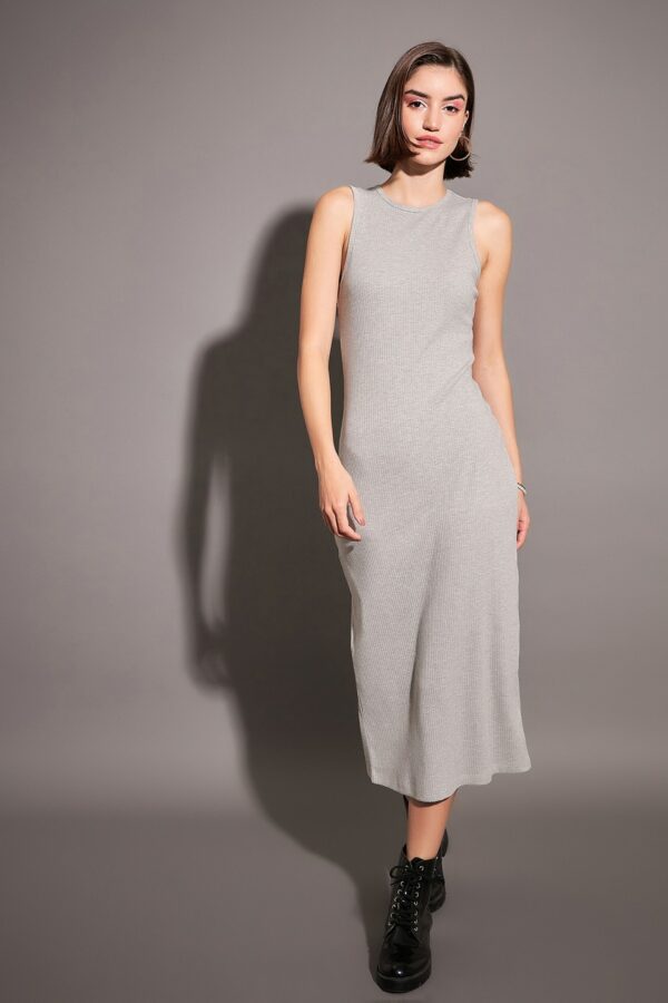 SASSAFRAS Sleeveless A-Line Midi Dress