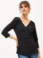 SASSAFRAS V-Neck Peplum Top
