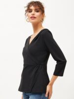 SASSAFRAS V-Neck Peplum Top - Image 3