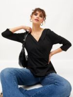SASSAFRAS V-Neck Peplum Top - Image 6