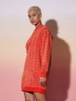 SASSAFRAS alt-laze Typography Printed Hooded Oversized Pure Cotton T-shirt Dress - Image 3
