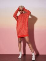 SASSAFRAS alt-laze Typography Printed Hooded Oversized Pure Cotton T-shirt Dress - Image 5