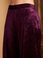 Shae by SASSAFRAS Embroidered Anarkali Kurti With Palazzo Set - Image 3