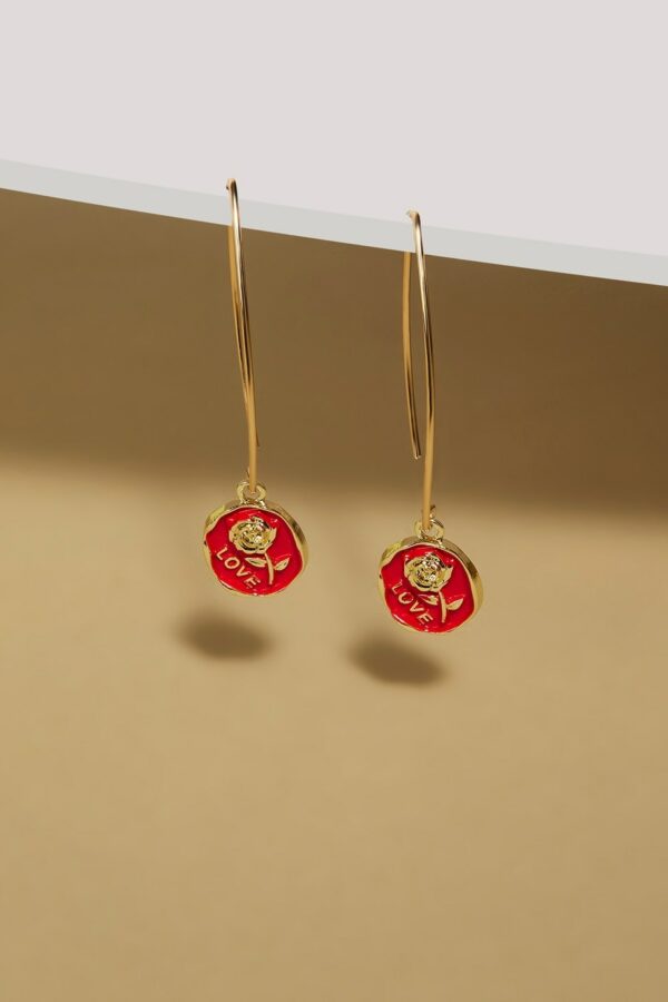 Zaveri Pearls Gold-Plated Contemporary Drop Earrings