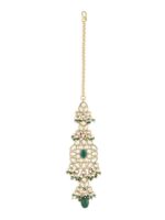 Zaveri Pearls Gold Plated Kundan & Beads Studded Jewellery Set - Image 4