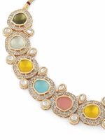 Zaveri Pearls Gold-Plated Kundan-Studded Jewellery Set - Image 3