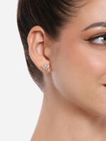 Zaveri Pearls Set of 25 Gold Plated Contemporary Studs & Hoops Earrings - Image 7