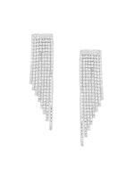 Zaveri Pearls Silver-Plated Contemporary Drop Earrings - Image 3