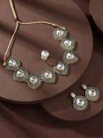 Zaveri Pearls Women Gold-Plated Austrian Diamonds & Stones Jewellery Set
