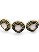 Zaveri Pearls Women Gold-Plated Austrian Diamonds & Stones Jewellery Set - Image 3