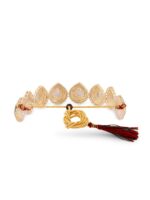 Zaveri Pearls Women Gold-Plated Austrian Diamonds & Stones Jewellery Set - Image 9