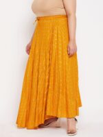 CLORA CREATION PLUS Plus Size Printed Flared Maxi Skirt - Image 3