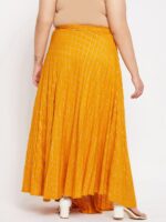 CLORA CREATION PLUS Plus Size Printed Flared Maxi Skirt - Image 4