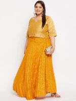 CLORA CREATION PLUS Plus Size Printed Flared Maxi Skirt - Image 5