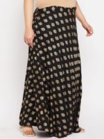 CLORA CREATION PLUS Plus Size Printed Flared Rayon Skirt - Image 2