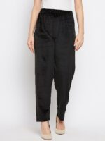 Clora Creation Women Mid Rise Velvet Trousers