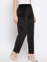 Clora Creation Women Mid Rise Velvet Trousers - Image 2